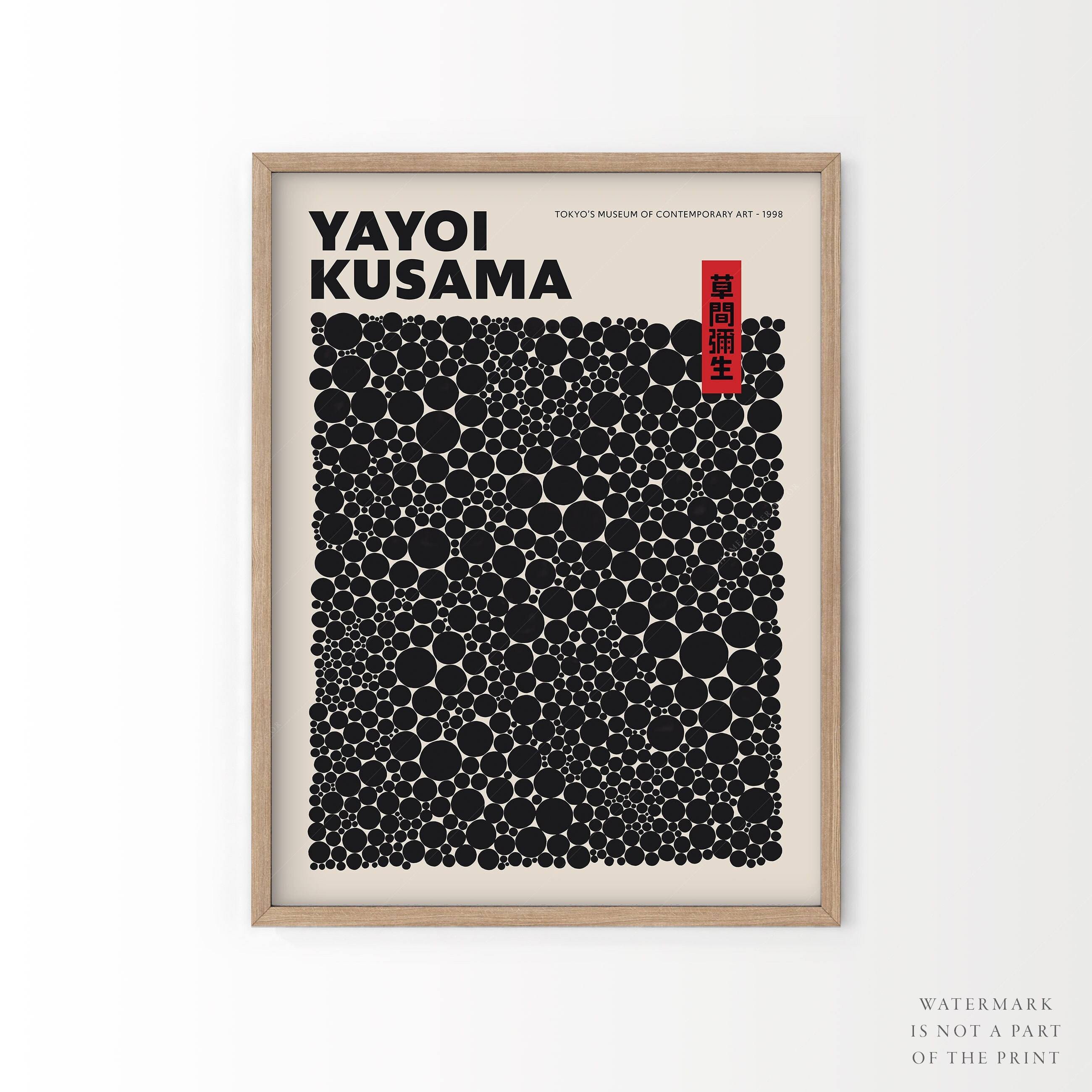 Yayoi Kusama Print Black Dots Japanese Art Modern Poster -  Denmark