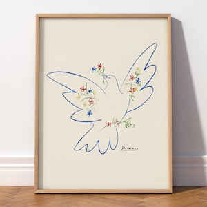 Picasso Dove of Peace, Colombe De La Paix, Line Art