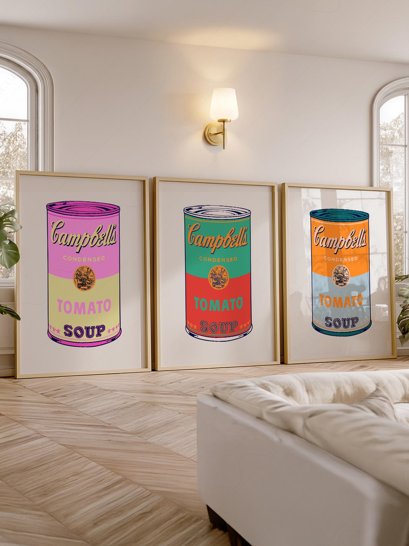 Andy Warhol Campbell's Soup Cans Print Set, Retro Pop Art 10 - Etsy