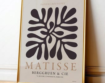 Matisse Exhibition Poster, Neutral Abstract Wall Art6 3