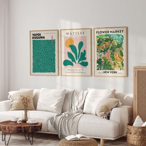 Flower Market Print, Modern Gallery Wall, Yayoi Kusama Set, Henri ...