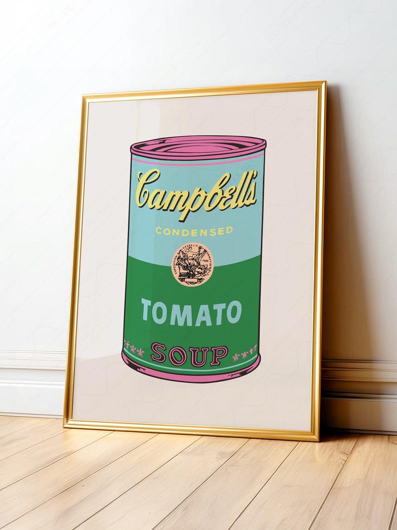 Andy Warhol Campbell's Soup Can Print, Retro Pop Art 11 - Etsy
