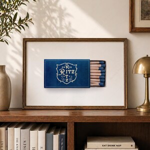 Paris Ritz Hotel Matchbox Art Print, Vintage Travel Poster 86 image 5