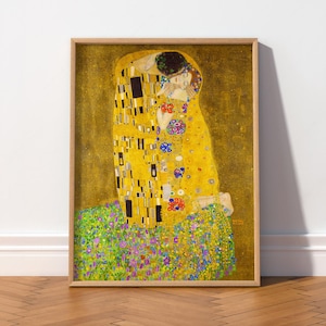 Gustav Klimt The Kiss Poster, Fine Art Print