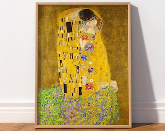 Gustav Klimt The Kiss Poster, Fine Art Print