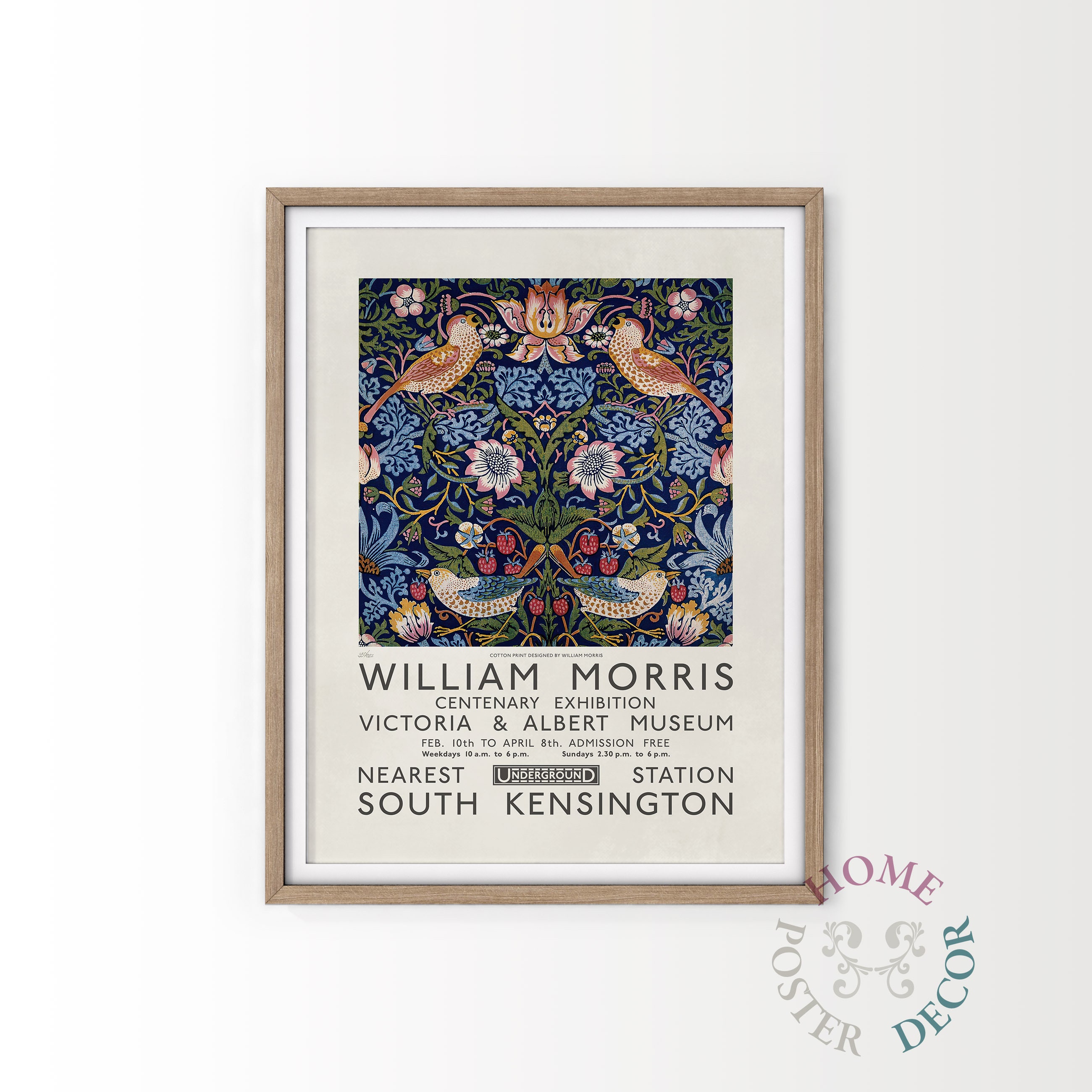 William Morris Print Morris Strawberry Thief Bird Art | Etsy Canada