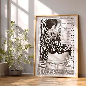 Jan Toorop Louvre Poster, Abstract Black White Art Print image 7