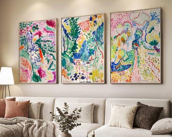 Henri Matisse kleurrijke muurkunst set van 3 – levendige moderne kunstafdrukken11