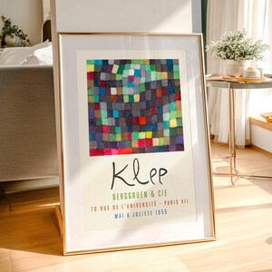 Lámina abstracta de bloques de color de Paul Klee, arte mural geométrico moderno, póster con estampado cuadrado colorido, decoración de arte de mediados de siglo 02 imagen 5