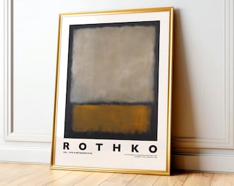 Mark Rothko Print, Brown Abstract Art, Modern Exhibition Poster 11