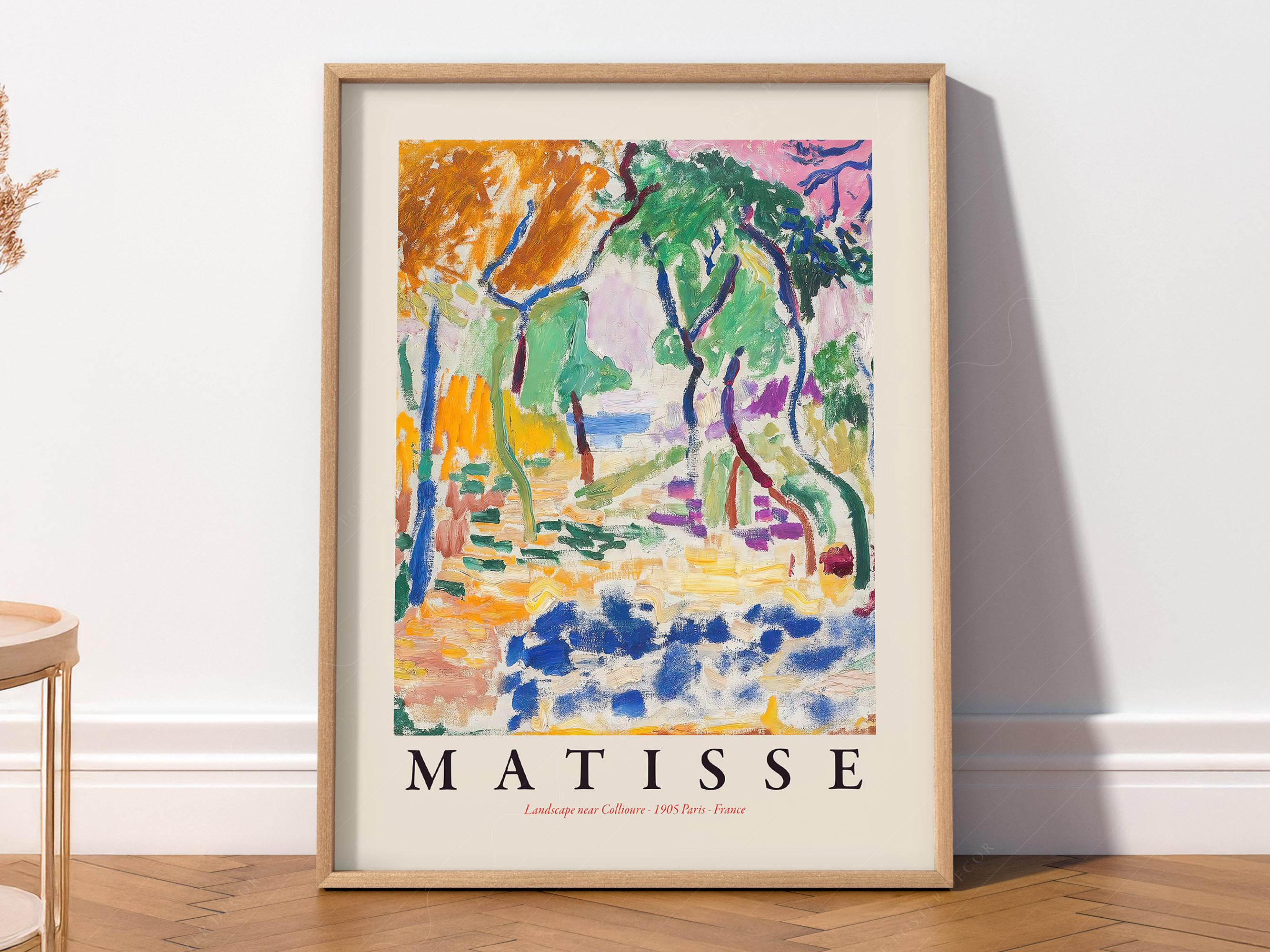 Matisse Landscape Art Print, Mediterranean Coastal Floral Wall Art