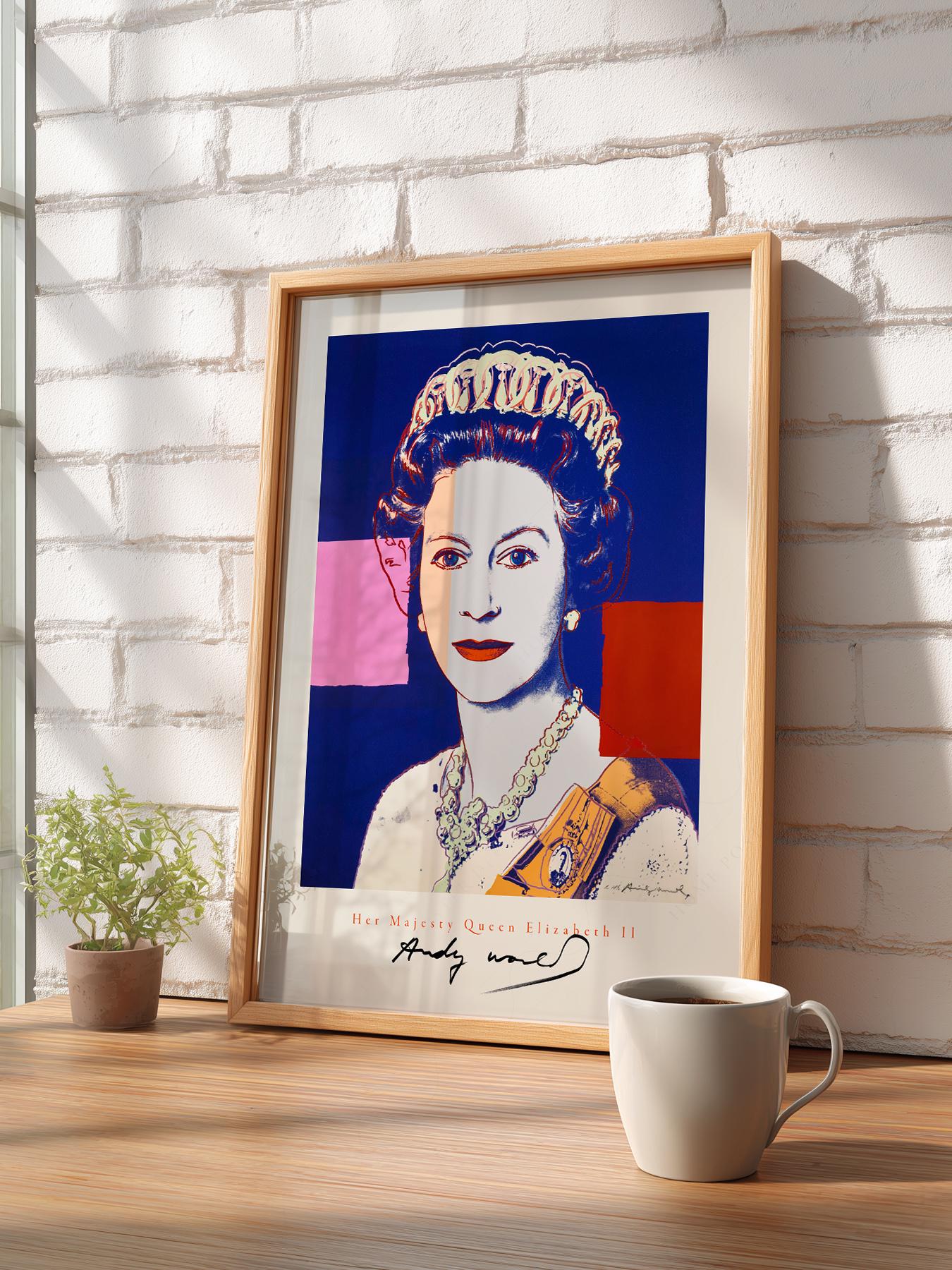 Queen Elizabeth II, Andy Warhol Poster, Pop Art, Famous Portrait