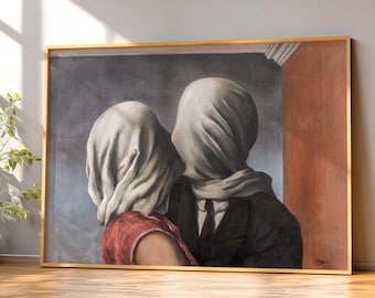 René Magritte The Lovers Print, Surrealist Wall Art 49-2