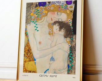 Gustav Klimt Mother and Child Poster, Museum Fine Art Reproduction 6