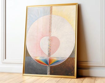 Hilma af Klint Print, Abstract Art, Neutral Colors, Minimalist Poster