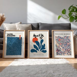 Matisse, Kusama, Morris Print Set | Blue Gallery Wall Art 23 image 4