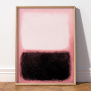 Póster de Mark Rothko, Arte mural de Rothko, Colores rosa y negro, Póster con calidad de museo, Arte mural para sala de estar, Arte rosa para dormitorio, Decoración moderna 03