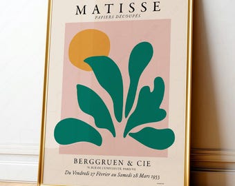 Matisse Cutout Kunstdruck, neutrales organisches Formen Poster