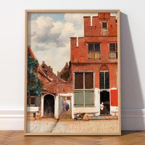 Johannes Vermeer, Die kleine Straße, Vermeer Druck, Vermeer Poster, Klassische Gemälde, Druck in Museumsqualität