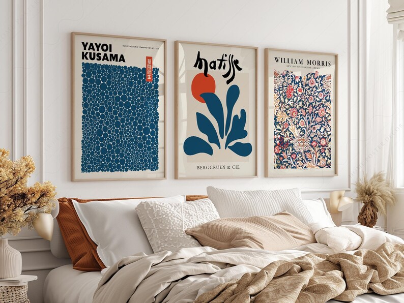 Matisse, Kusama, Morris Print Set | Blue Gallery Wall Art 23 image 8