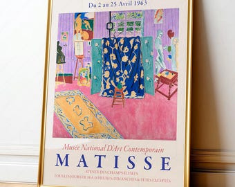 Henri Matisse, The Pink Studio Exhibition Poster, Colorful Art Print 22