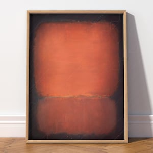 Póster de Mark Rothko, impresión de Mark Rothko, arte moderno, decoración de pared, arte abstracto, impresión de exposición, idea de regalo, Rothko Red 01
