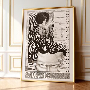 Jan Toorop Louvre Poster, Abstract Black White Art Print image 11