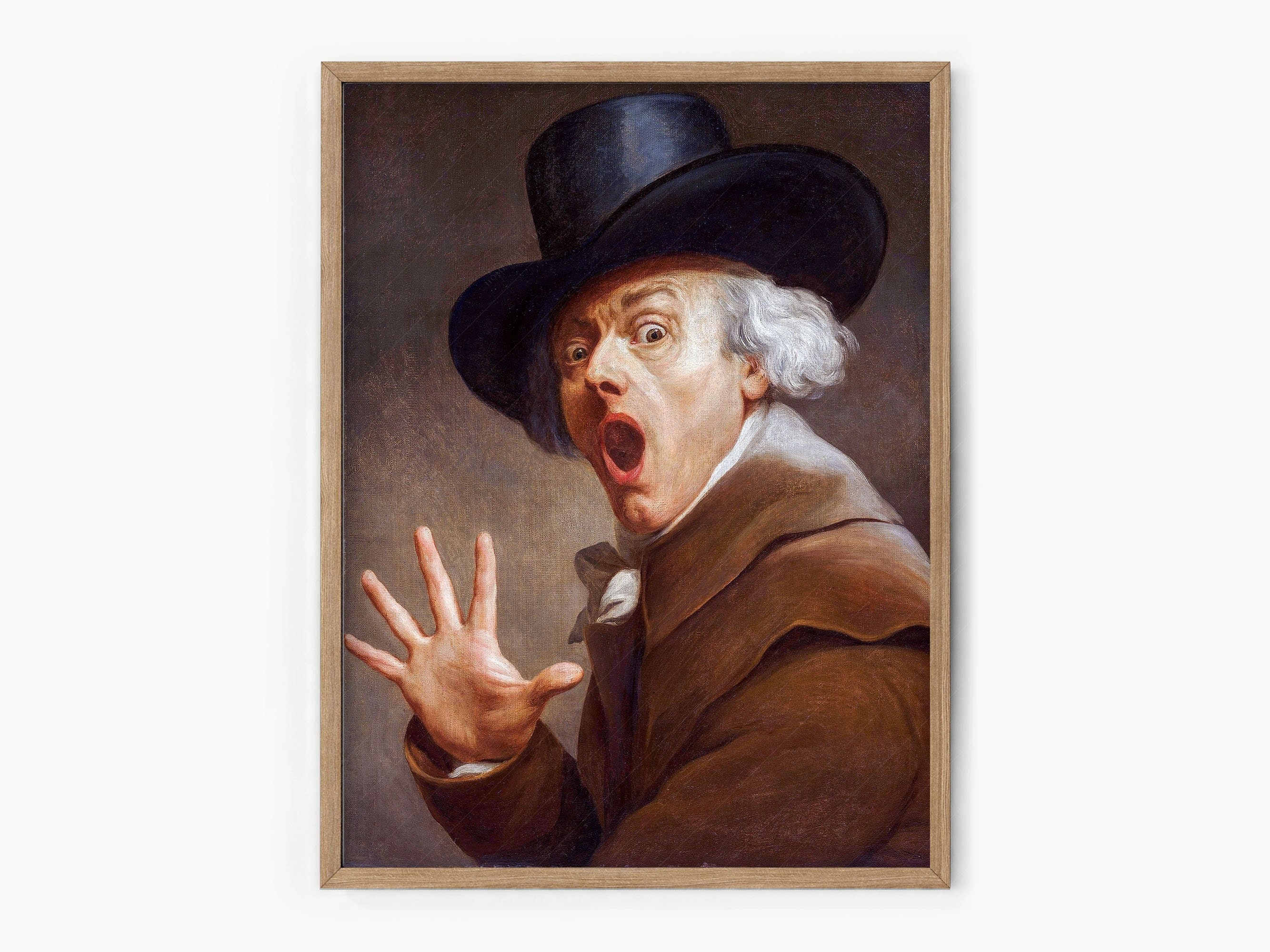 The Surprise Joseph Ducreux 1790 Gift for Friend Cool Print Baroque Art  Comical Expression Humorous Self-portrait Royal Painter Unique Pose - Etsy, image size:2667x2000