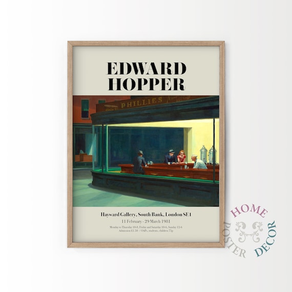 Edward Art Nighthawks Art Print Hopper Exhibition - 日本