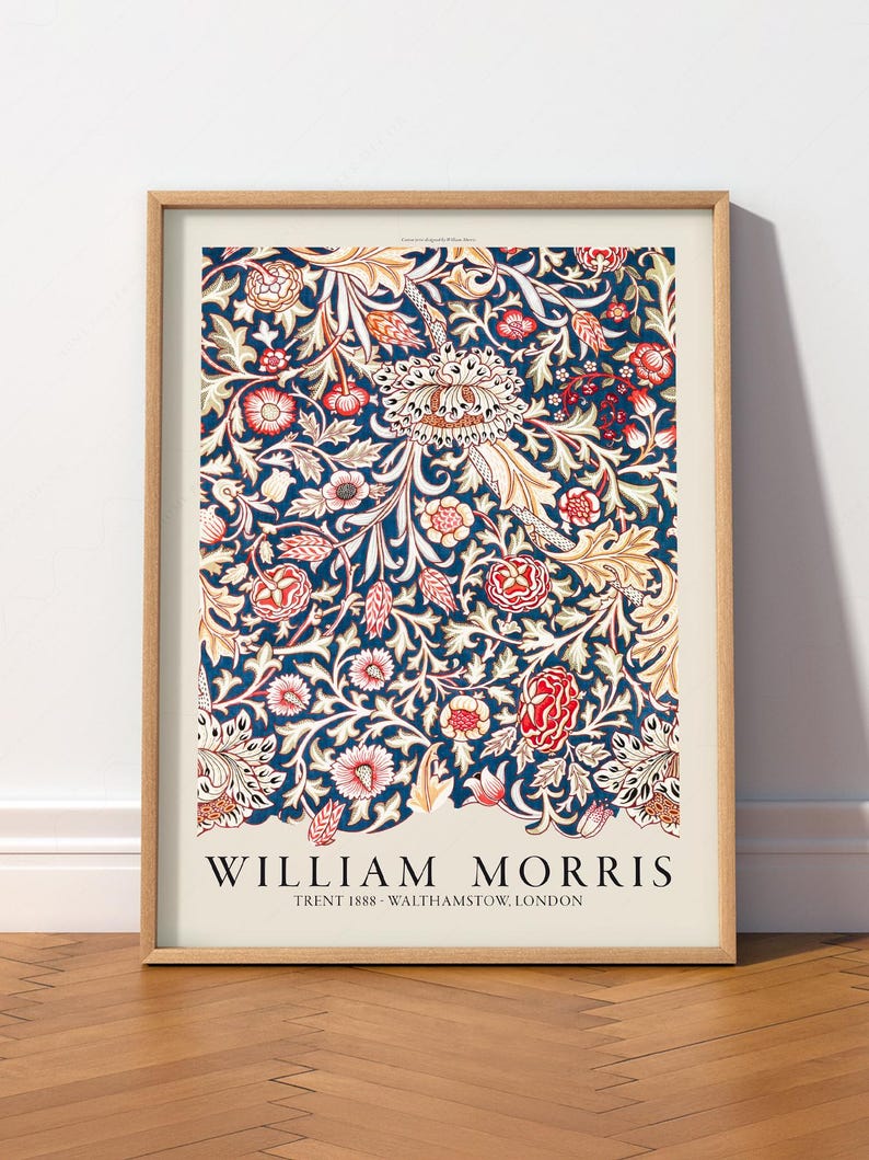 William Morris Floral Wall Art, Vintage Botanical Print, Classic Decor 68 immagine 1