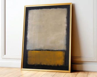 Mark Rothko Print, Brown and Black Abstract Art, Minimalist Decor