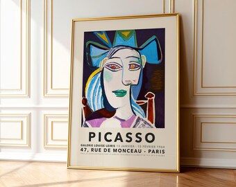Pablo Picasso Print, Picasso Faces, Picasso Exhibition, Gift for