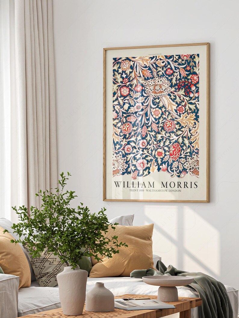 William Morris Floral Wall Art, Vintage Botanical Print, Classic Decor 68 immagine 5
