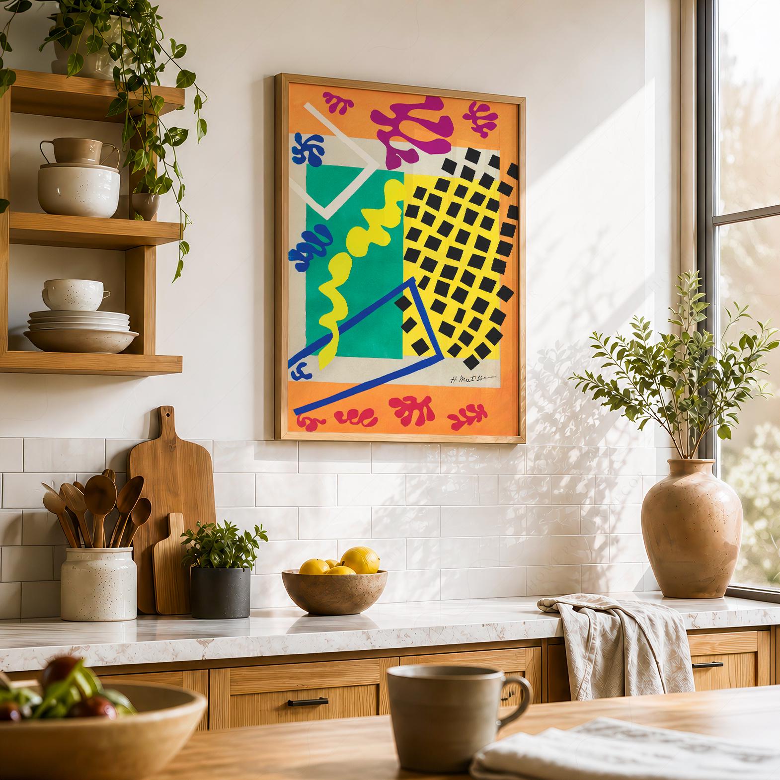 Matisse the Codomas Print, Jazz Series Poster, Colorful Abstract