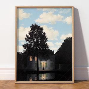 Rene Magritte Das Reich des Lichts L’empire des lumières Surrealistische Malerei Nachtlicht Taglicht Kunst des 20