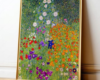 Gustav Klimt Floral Garden Poster, Spring Wall Art 4