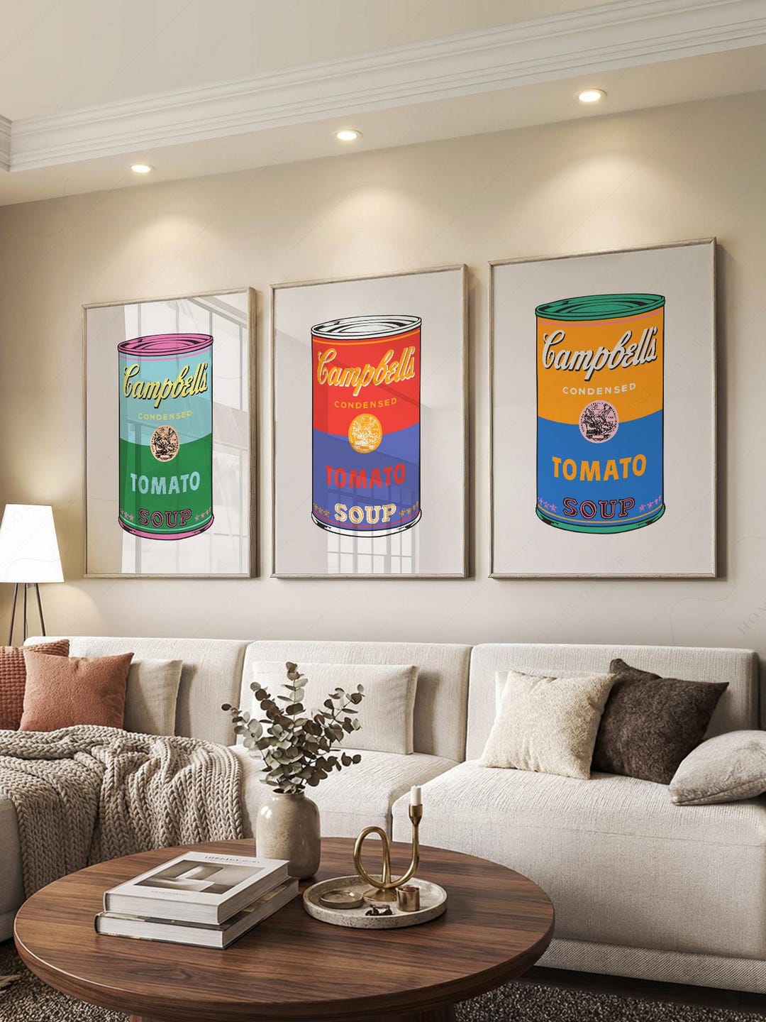 Andy Warhol Campbell Soup Prints, Pop Art Kitchen Decor Set 9 - Etsy