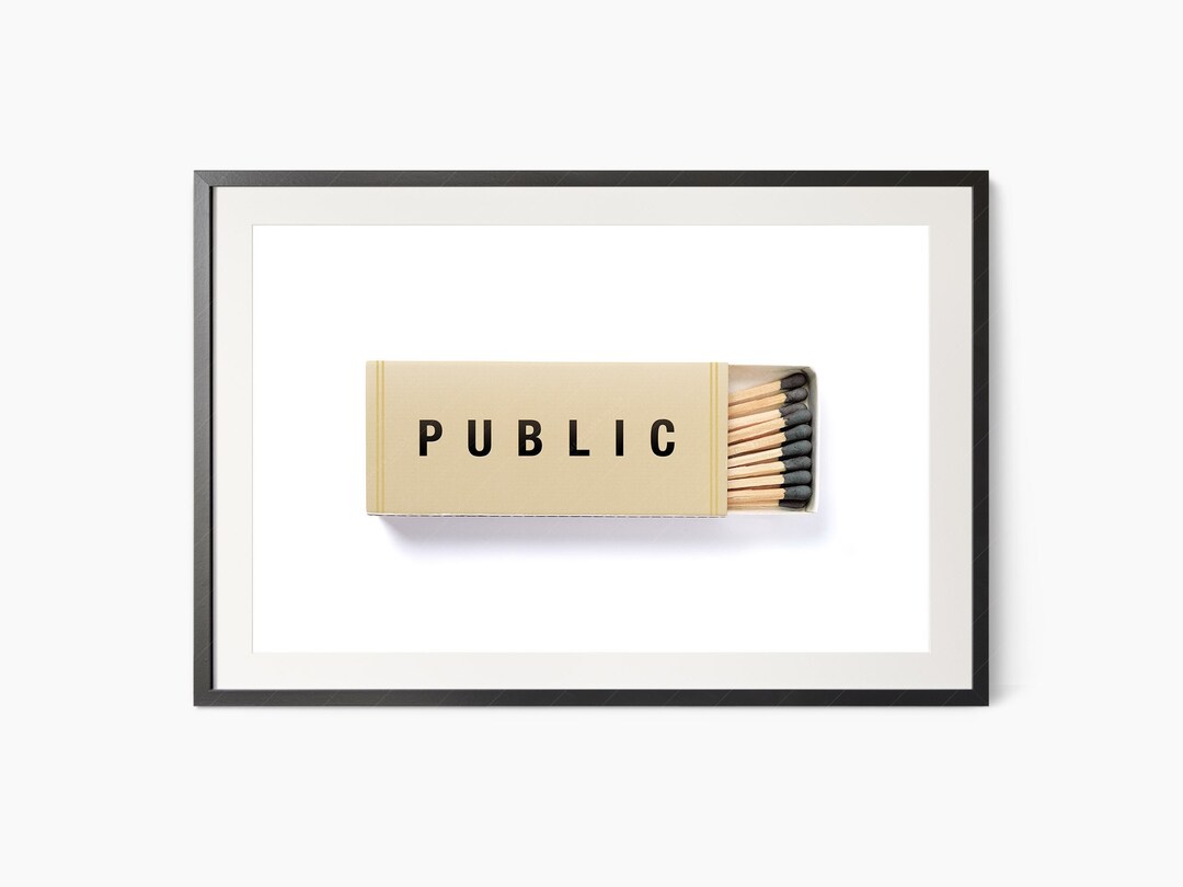 Public Matchbox Art Dine Room Art Modern Wall Art Above Bar Etsy UK