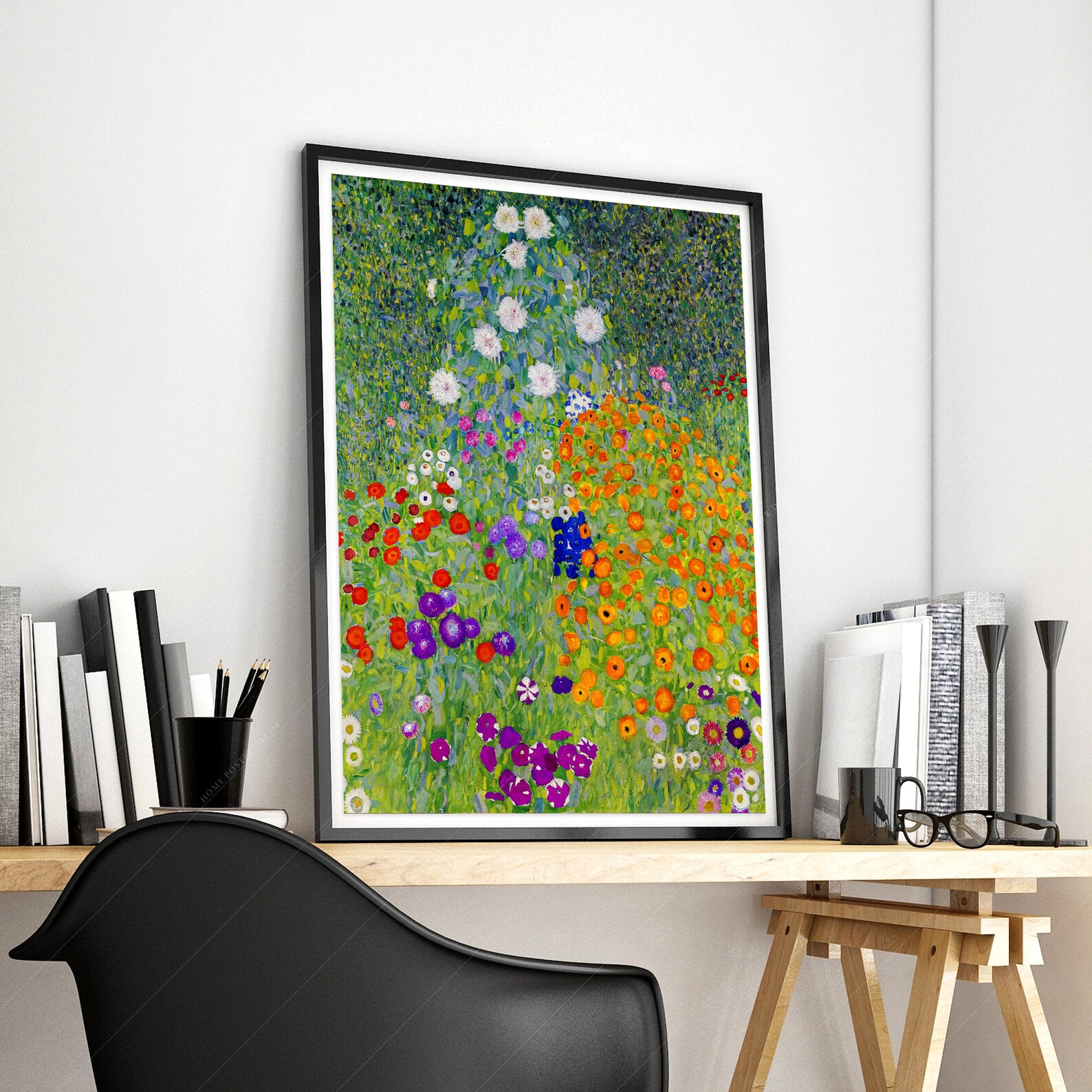 Gustav Klimt Poster Klimt Garden Klimt Flowers Floral Wall | Etsy