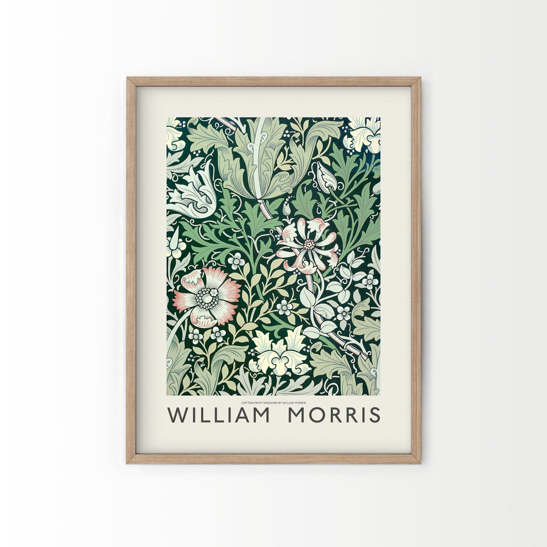 William Morris Poster, Floral Wall Art, Vintage Flowers Poster