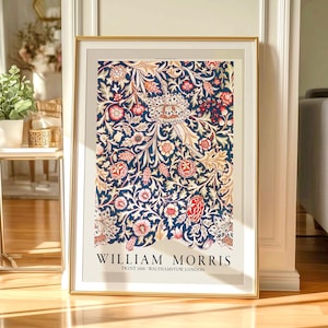 William Morris Floral Wall Art, Vintage Botanical Print, Classic Decor 68 immagine 9