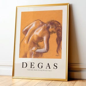 Edgar Degas Print, The Dance Class, Orange Tones Wall Art, Fine Art Archival Paper 2 image 1