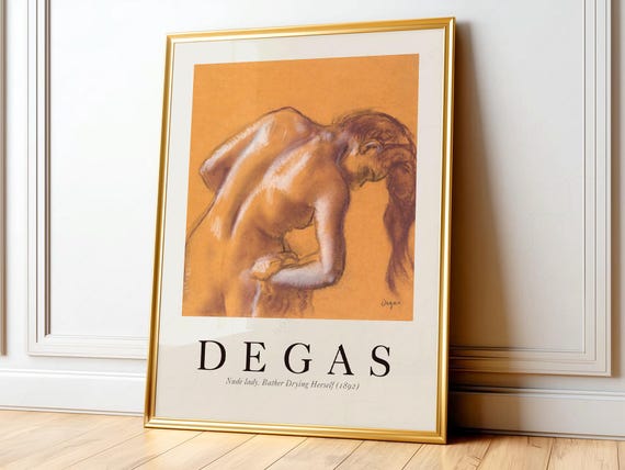 Edgar Degas Print, The Dance Class, Orange Tones Wall Art, Fine Art Archival Paper 2