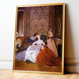 Auguste Toulmouche Druck, Die widerstrebende Braut, Viktorianische Era Wandkunst