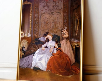 Auguste Toulmouche Print, The Reluctant Bride, Victorian Era Wall Art