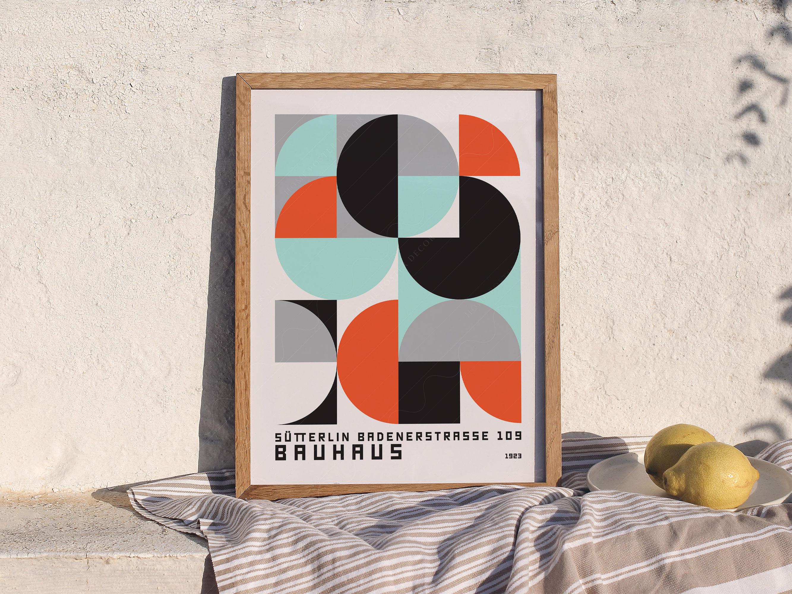 Bauhaus Geometric Print, Mid Century Modern Wall Art - Etsy