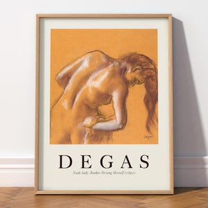 Edgar Degas Print, Degas Wall Art, Exhibition Poster, Gift for him, Orange Tones, Female Wall Art, Drawing Line, The Dance Class