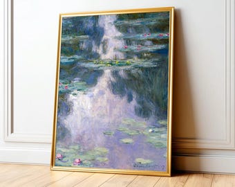 Claude Monet Water Lilies Print, Floral Garden, French Art 13
