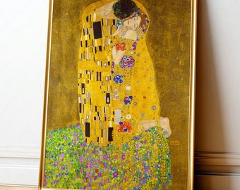 Gustav Klimt The Kiss Poster, Fine Art Print