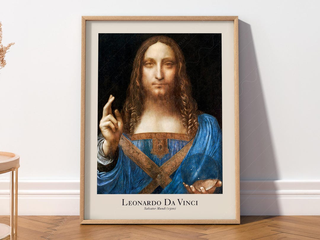 Biglietto D'arte Artery8 – Salvator Mundi Di Leonardo Da Vinci – Cartolina 17.5x12.5cm Con Busta, Interna Bianca